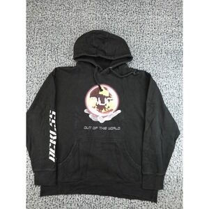 Young & Reckless Hoodie Mens XL Black Rug Out Of This World Glow In Dark